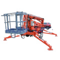 high strength steel AC/DC/Diesel/Petrol/Double tow behind cherry picker mounted towable trailer boom lift for sale